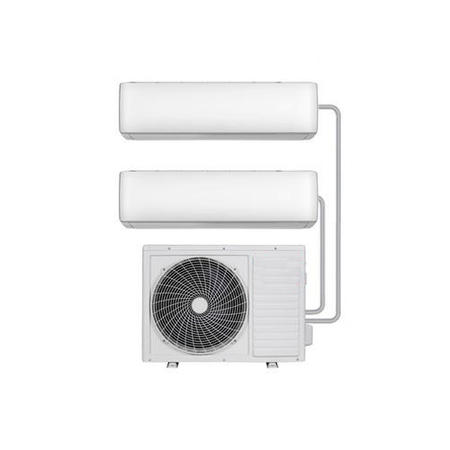Indoor Multi-split 18000 BTU SmartApp WIFI Inverter Wall Air Conditioner with two 9000 BTU indoor units to a single outdoor 