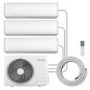 electriQ iQool Multi-Split 3 x 9000 BTU Smart Wall Mounted Split Air Conditioner with Heat Pump - Pipe Kits Included