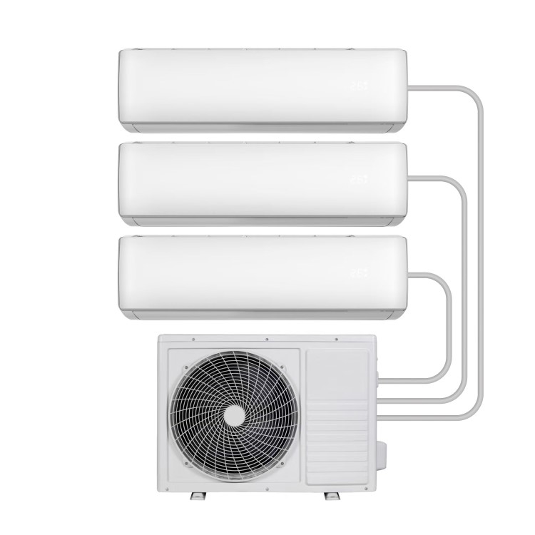 electriQ iQool Multi-Split 3 x 9000 BTU Smart Wall Mounted Air Conditioner with Heat Pump - Pipe Kits Included