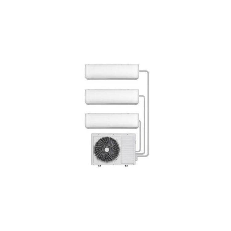 GRADE A1 - electriQ Multi-Split 3x 9000 BTU WiFi Smart A++ Wall Air Conditioner System with Single Outdoor Unit and 5m Pipe Kits