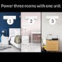GRADE A1 - electriQ Multi-Split 3x 9000 BTU WiFi Smart A++ Wall Air Conditioner System with Single Outdoor Unit and 5m Pipe Kits