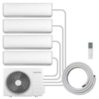 electriQ iQool Multi-Split 4 x 12000 BTU Smart Wall Mounted Split Air Conditioner with Heat Pump - Pipe Kits Included