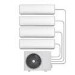 electriQ iQool Multi-Split 4 x 12000 BTU Smart Wall Mounted Air Conditioner with Heat Pump - Pipe Kits Included