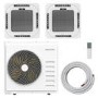 electriQ iQool Multi-Split 1 x 18000 BTU / 1 x 12000 BTU Smart Ceiling Cassette Air Conditioner with Heat Pump - 5m Pipe Kit Included