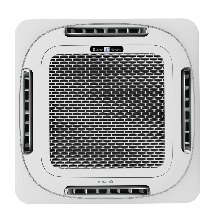 electriQ iQool Multi-Split 1 x 18000 BTU / 1 x 12000 BTU Smart Ceiling Cassette Air Conditioner with Heat Pump - 5m Pipe Kit Included