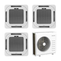 electriQ iQool Multi-Split 2 x 18000 BTU / 1 x 12000 BTU Smart Ceiling Cassette Air Conditioner with Heat Pump - 5m Pipe Kit Included electriQ iQool Multi-Split 2 x 18000 BTU / 1 x 12000 BTU Smart Ceiling Cassette Air Conditioner with Heat Pump - 5m Pipe Kit Included