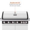 Boss Grill Alabama Elite - 6 Burner Gas BBQ Grill with Side Burner - Gloss White