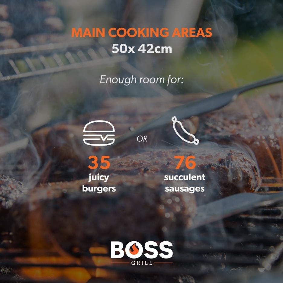 Boss Grill Dual Fuel Charcoal 2 + 1 Gas BBQ BuyItDirect.ie