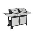 iqdfbbq Boss Grill Premium Dual Fuel - 2 Burner Dual Fuel BBQ Grill with Side Burner - Stainless Steel