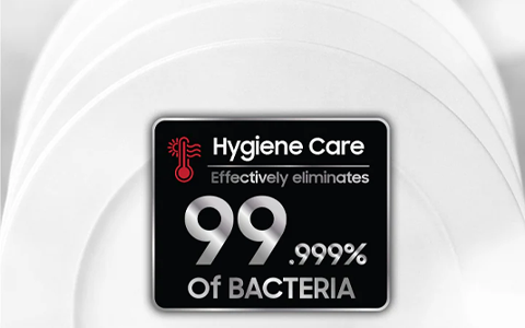Hygienic dishwasher.