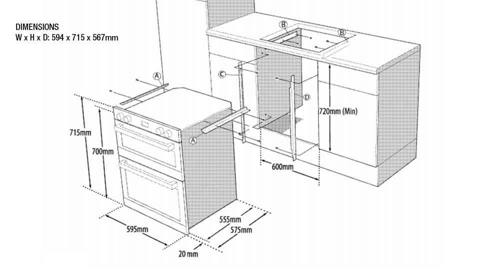 oven dimensions