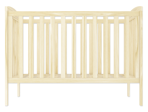 Oscar & Ivy pine cot front view