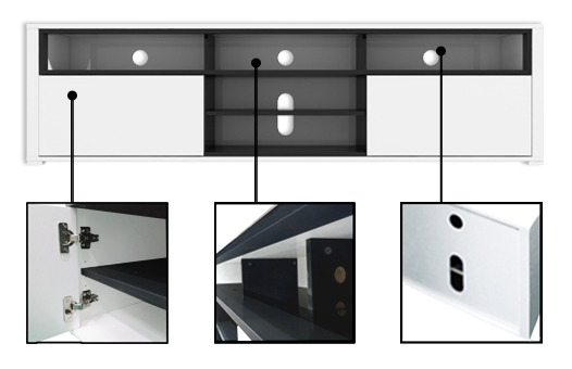 Evoque sound bar TV unit details