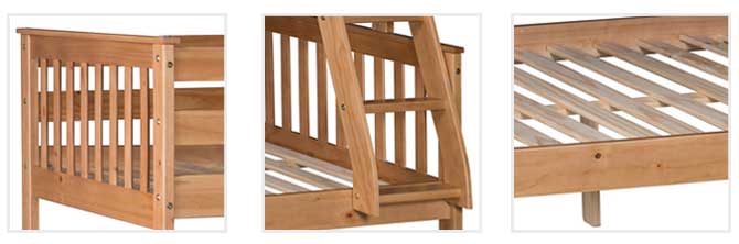 Oxford pine double bunk detail