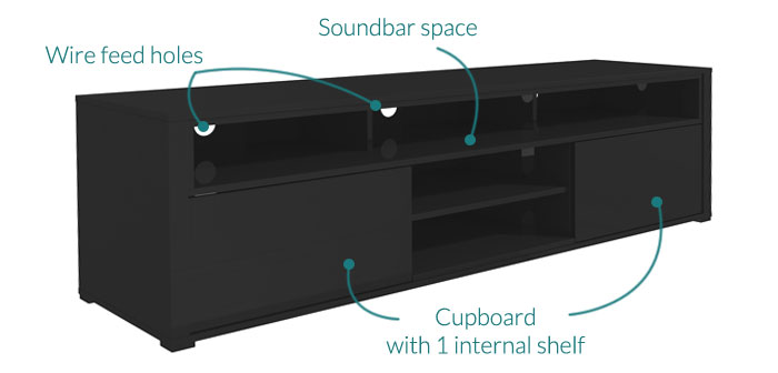 Evoque sound bar TV unit details