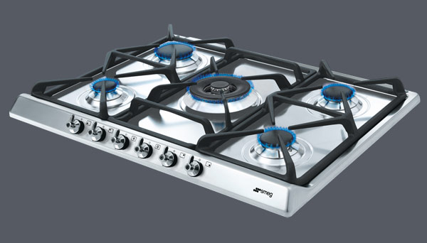 Smeg SE70SGH-5 Classic stainless steel gas hob with 5 burners