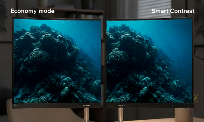 SmartContrast for rich black details