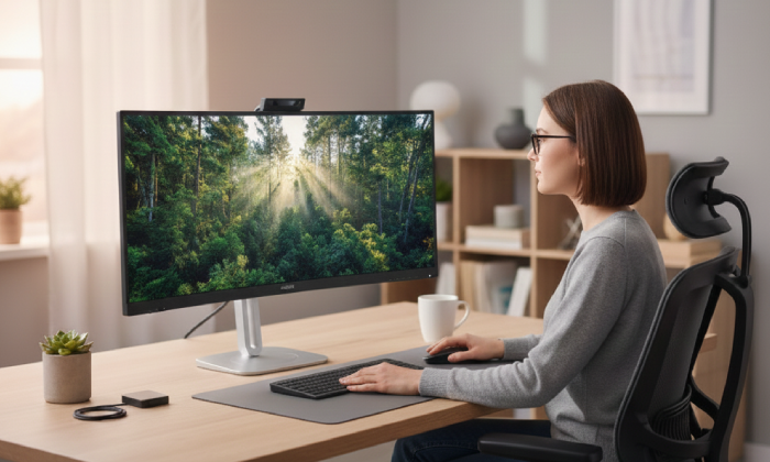 Curved display design for a more immersive experience