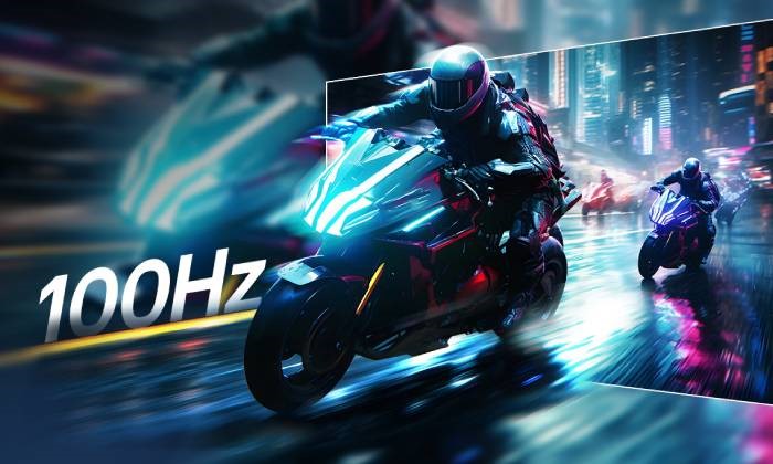 Fluid gaming motion with 100Hz refresh rate