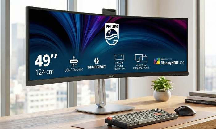 49-inch SuperWide Curved Display: A Seamless Canvas