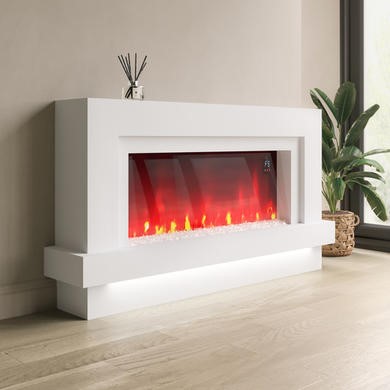 Fire Suite Electric Wall Fires Argos White Freestanding Electric