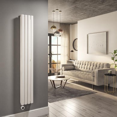 Anthracite Vertical Smart Electric Radiator with Wi-Fi Thermostat
