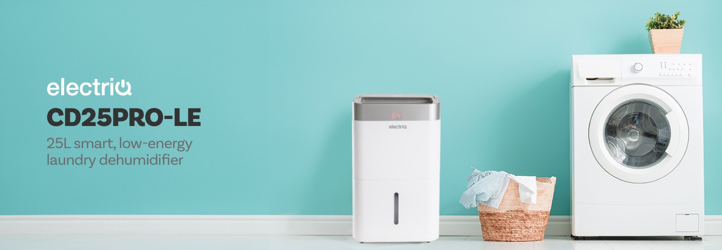 electriQ CD20PRO-LE Low Energy Smart Laundry Dehumidifier.