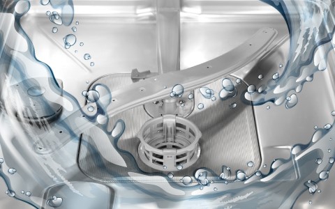 Self cleaning dishwasher