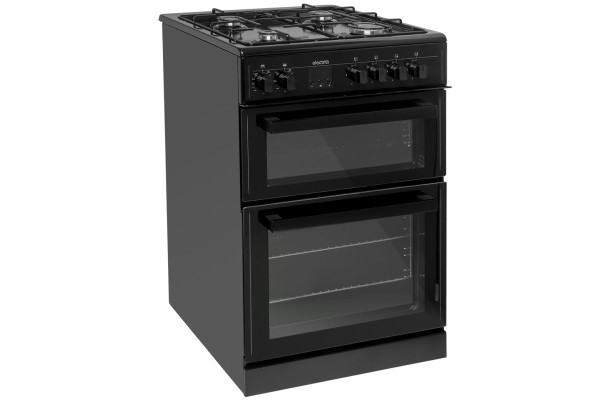 electriQ 60cm Dual Fuel Cooker - Black