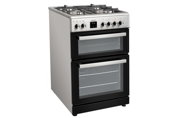 electriQ 60cm Dual Fuel Cooker - Stainless Steel