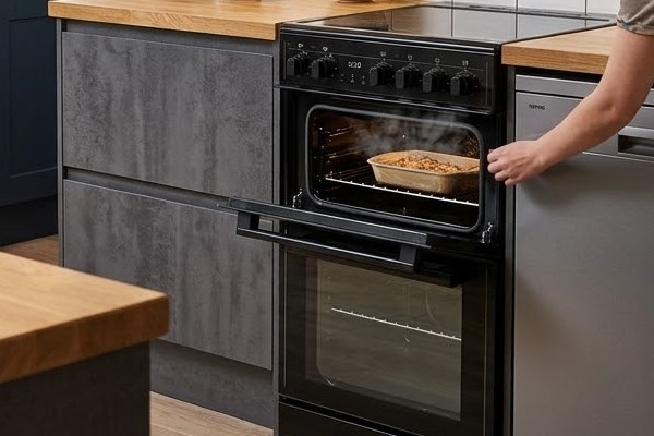 electriQ 50cm Double Cavity Electric Cooker - Black