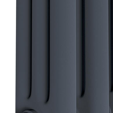 Reggio Anthracite Horizontal Triple Column Traditional Radiator