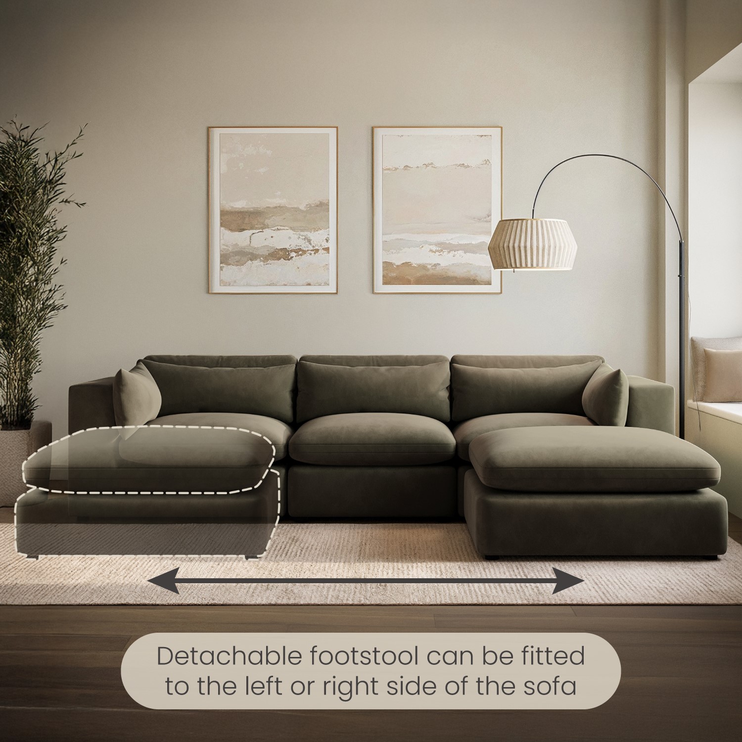 Moveable Sofa Chaise