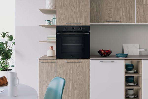 Indesit IO232HBUK Electric Conventional Single Oven - Black