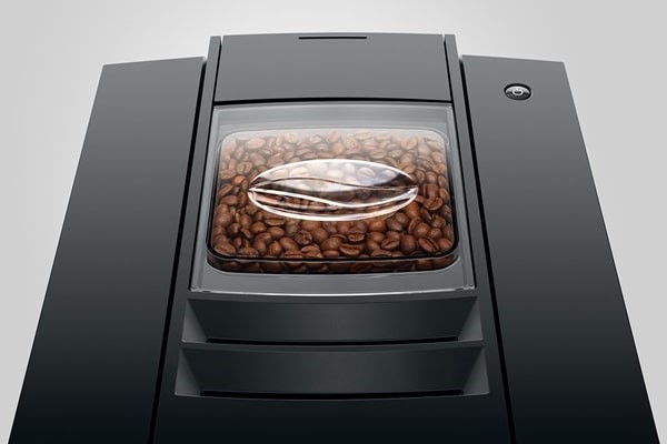 Top-down view of Jura E6 Machine Coffee Grinder