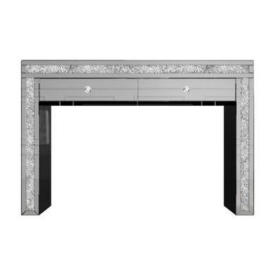 green emerald velvet dress Mirrored Vanity Table Diamond Inlay 2 Drawer Silver Drawer 2 Drawers B main image 1
