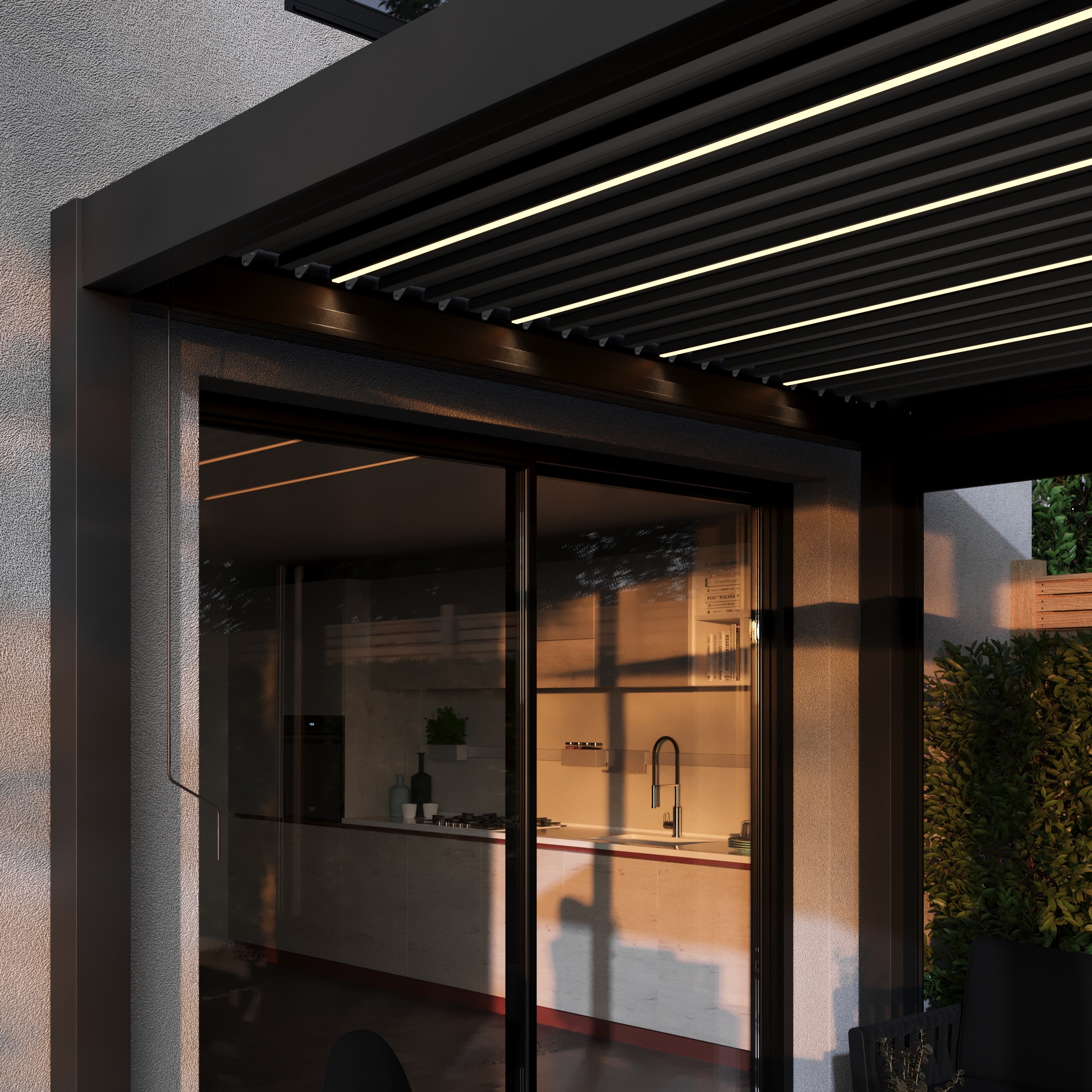 Integrated LED solar lights