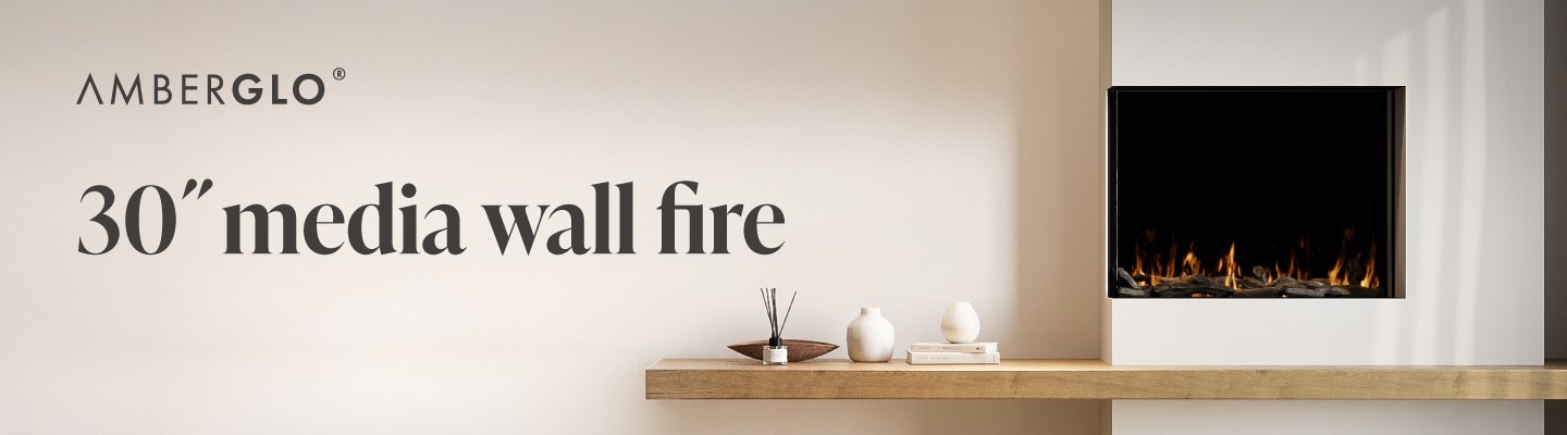 Inset Media Wall electric fire 