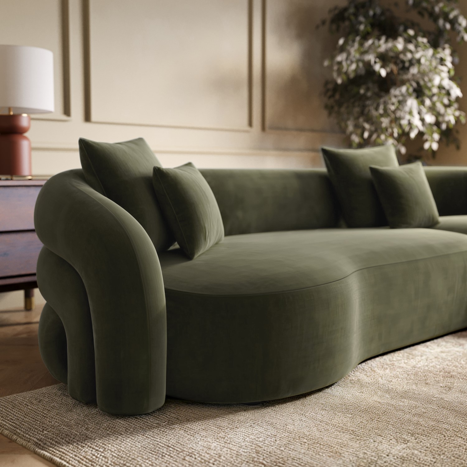 Green Velvet Finish