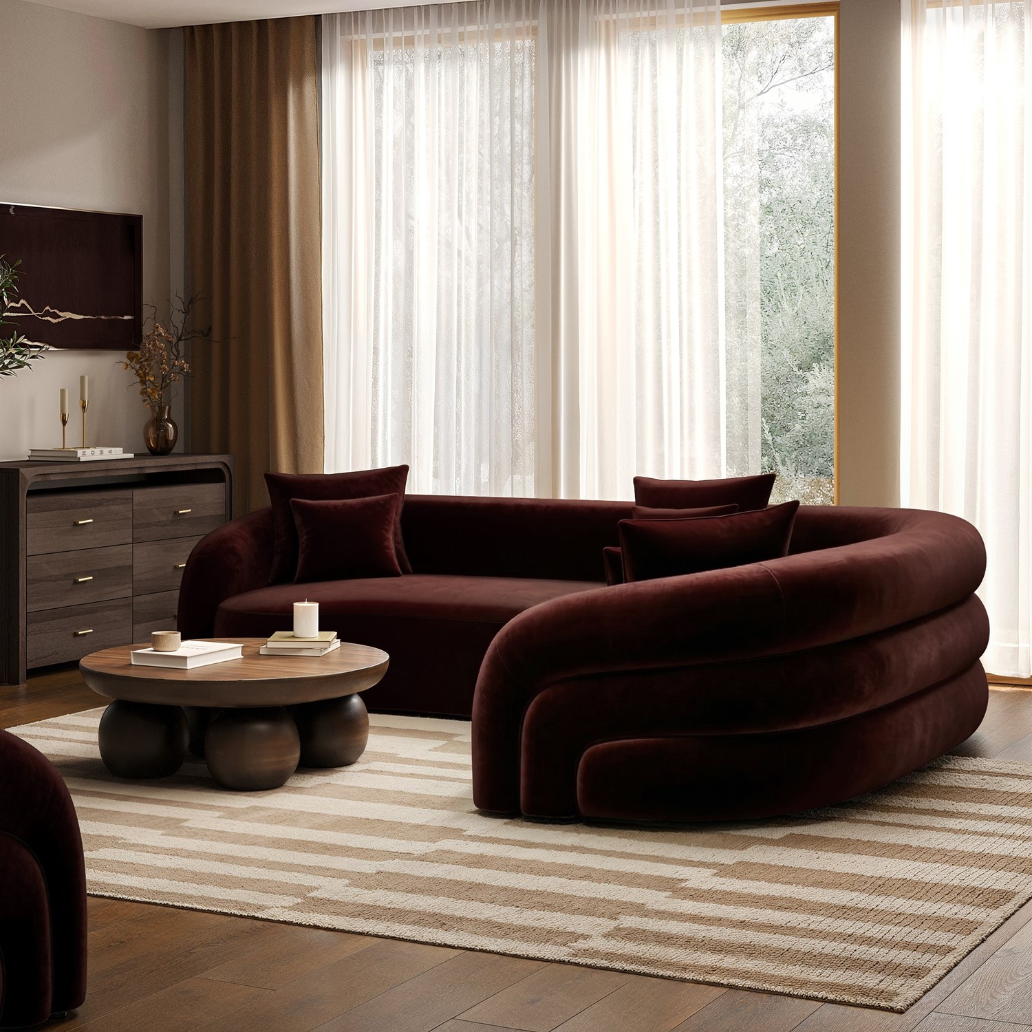Curved Sofa Design
