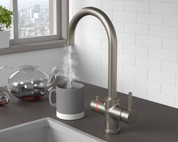 Pronto instant hot water tap chrome.