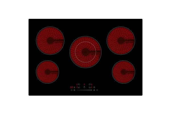 electriQ 77cm 5 Zone Touch Control Ceramic Hob