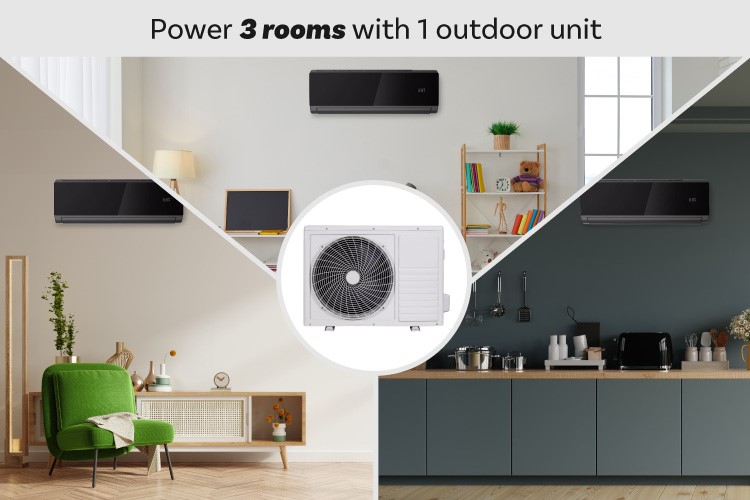 Cool 3 rooms with one outdoor unit
