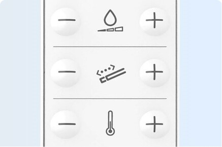 Smart Toilet water settings.