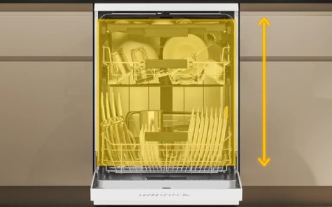 Maxi space tub dishwasher.